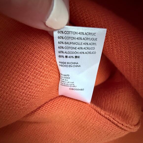 Anthropologie Duster Cardigan Orange Longline Sweater Coat Womens S Quiet Luxury - Picture 9 of 9